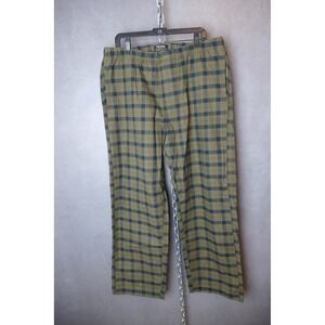 Filson Mens Plaid Lounge‎ Pajama Pants L 37x32 Olive Blue Cotton Blend